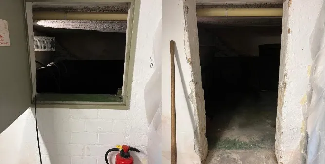 Vorher Fenster. Nachher Tür. Stemmarbeiten/ Mauerdurchbruch